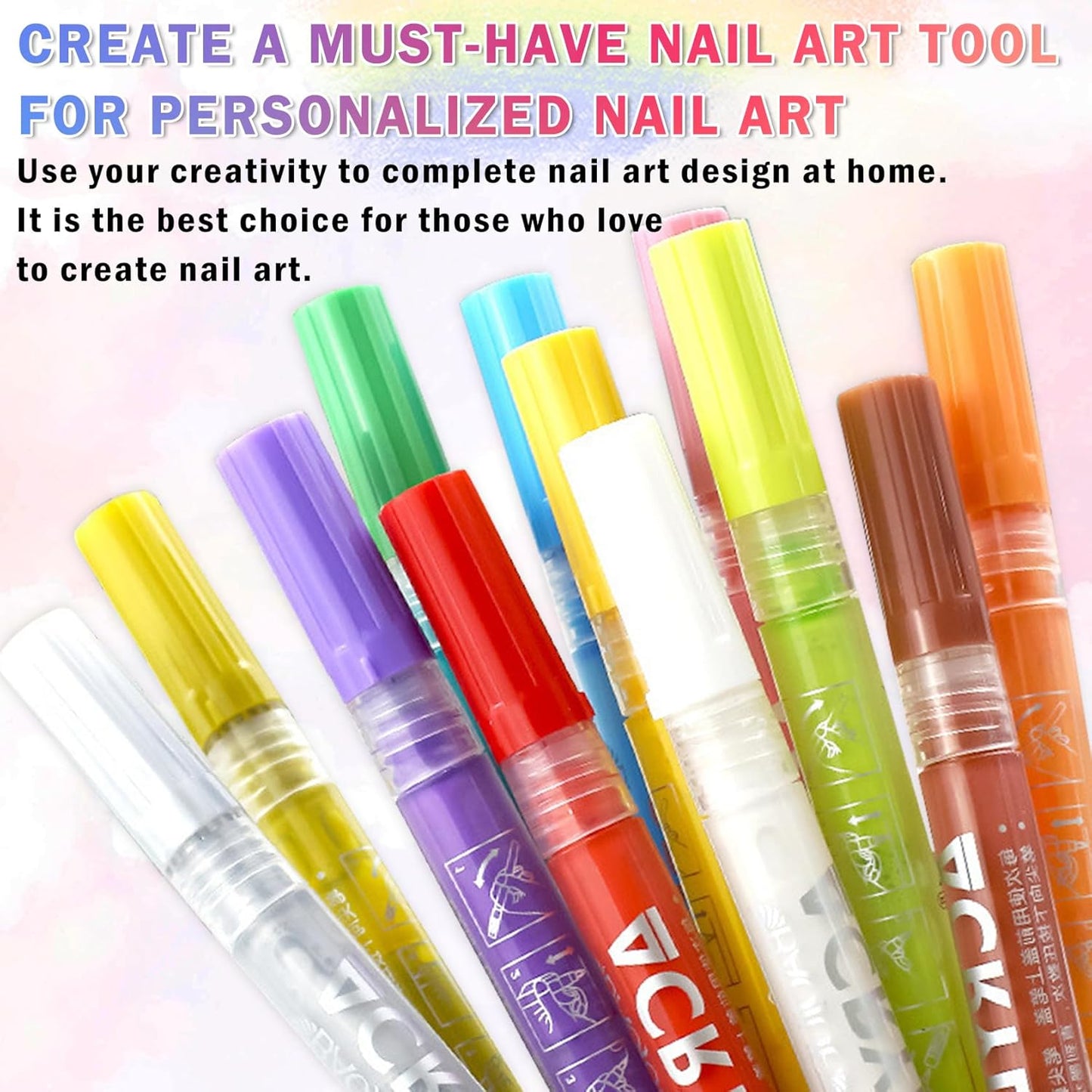 Nail Art Pens – 12 Colors