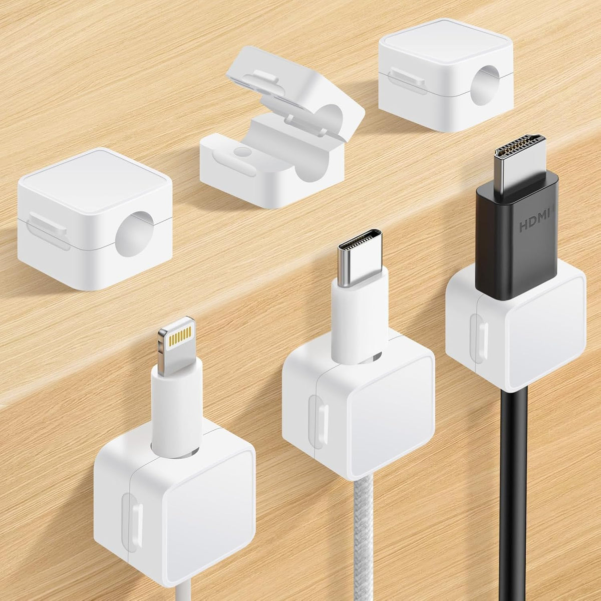 Magnetic Cable Clip Holder (6-Pack)