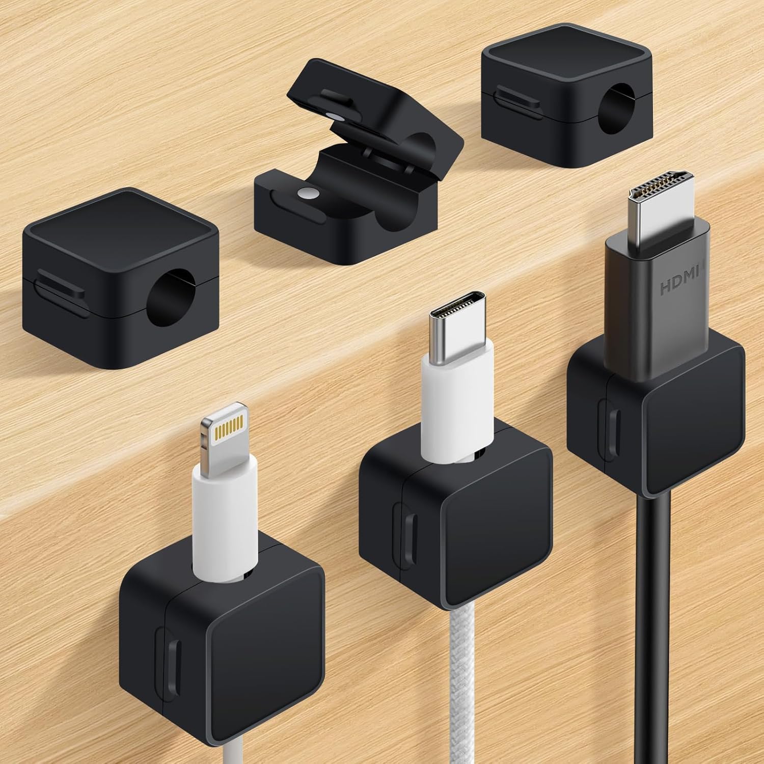 Magnetic Cable Clip Holder (6-Pack)