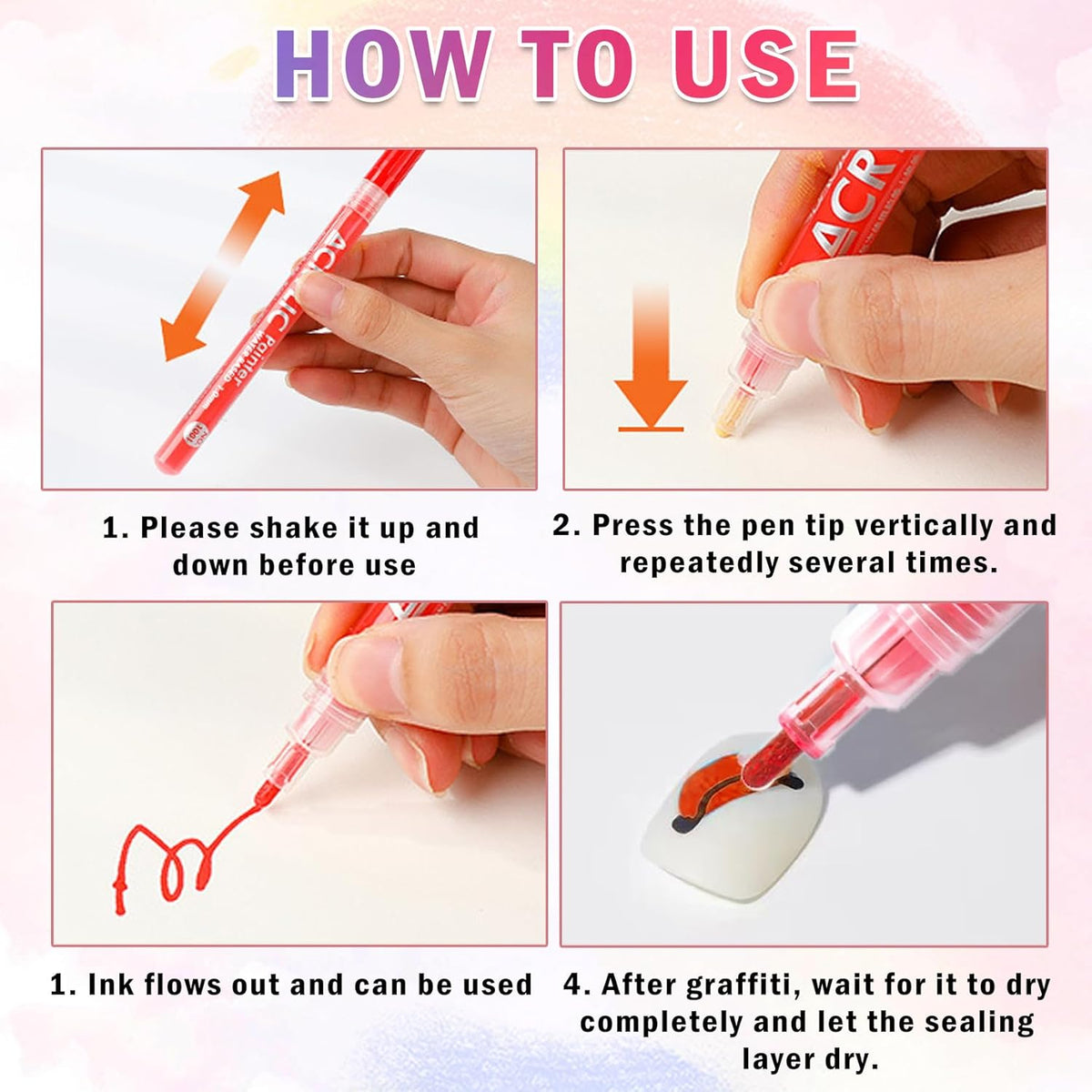 Nail Art Pens – 12 Colors