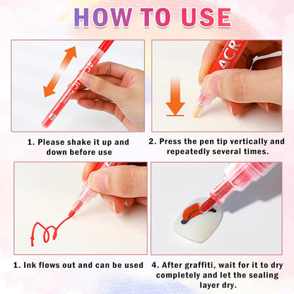Nail Art Pens – 12 Colors