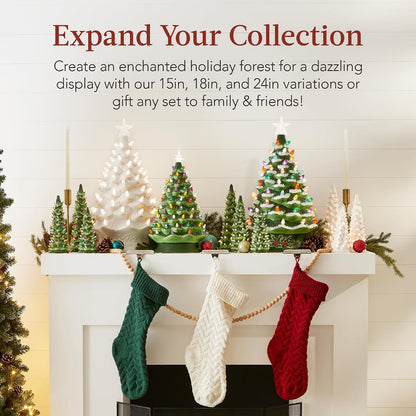 Elegant Hand-Painted Ceramic Christmas Tree