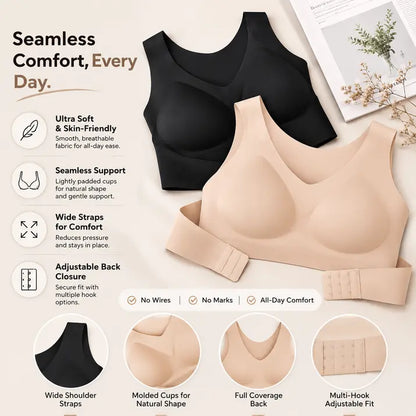 Seamless Cross-Back Support Bralette