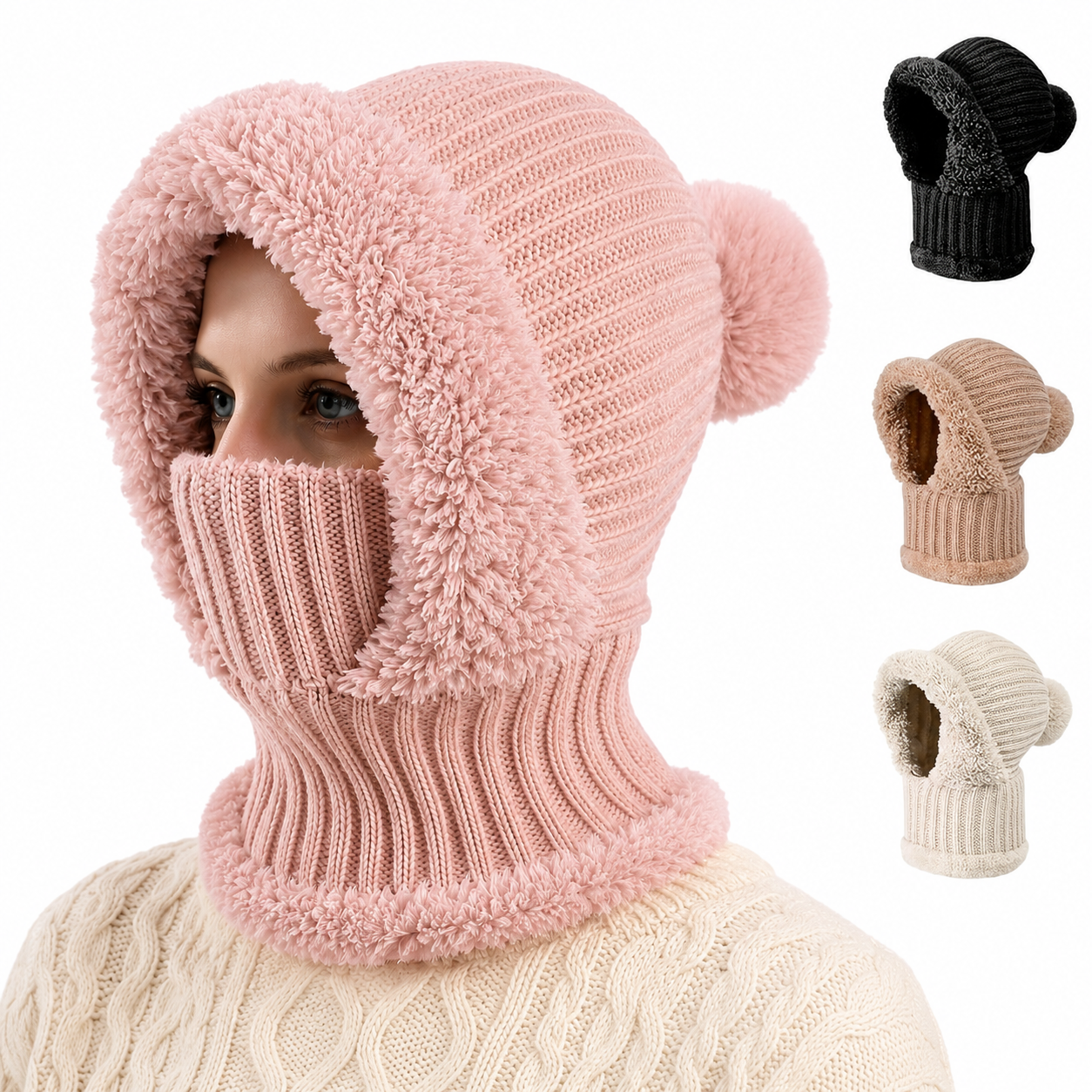 Women’s 3-in-1 Knitted Hat