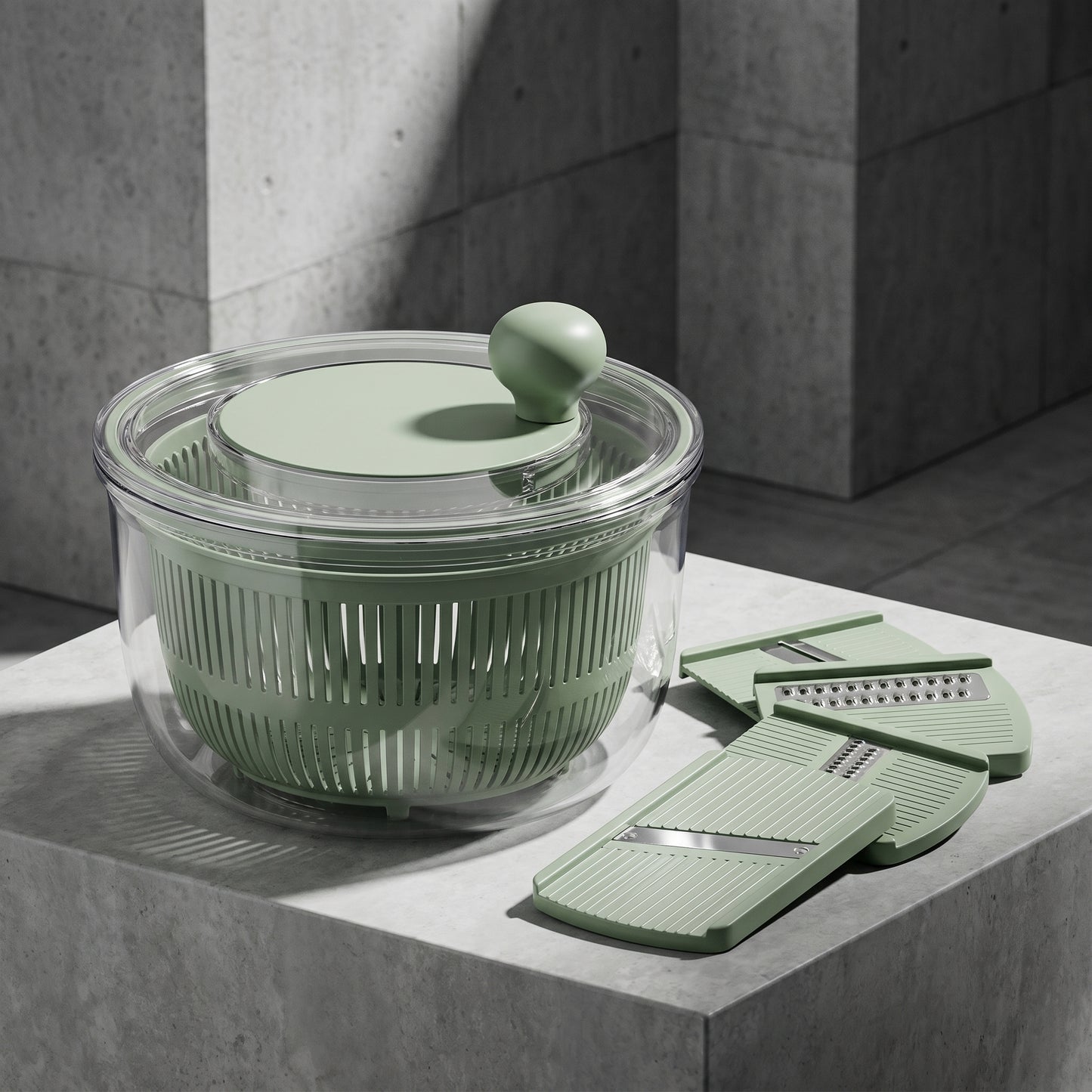 Multifunctional Vegetable Salad Dehydrator and Cutter
