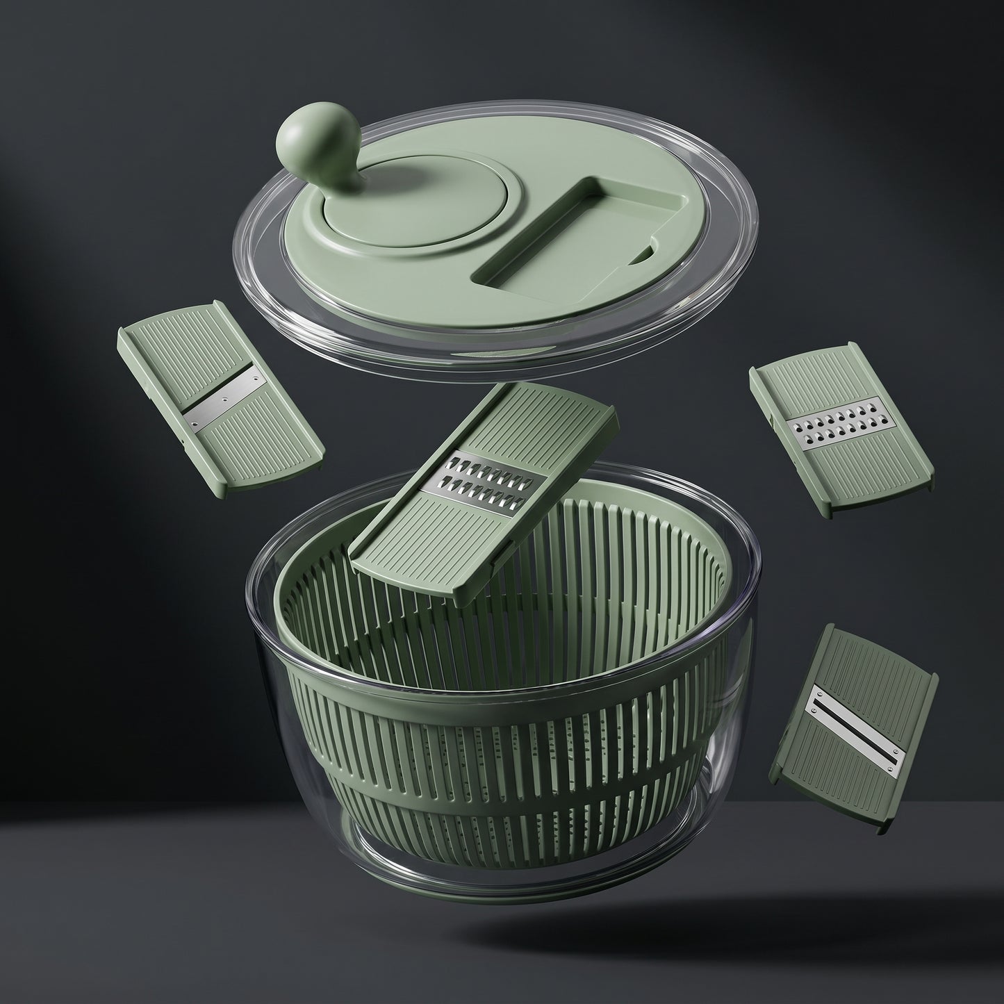Multifunctional Vegetable Salad Dehydrator and Cutter