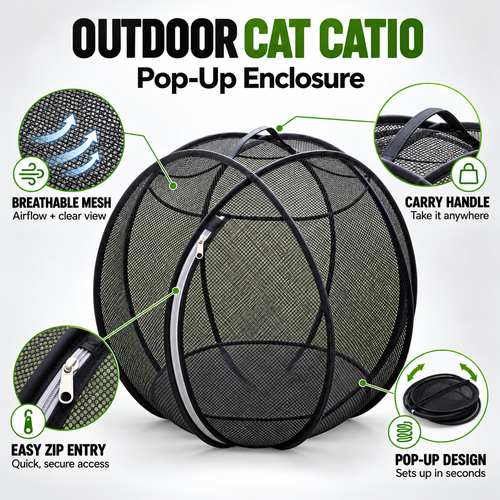 360° Panoramic Rolling Cat Playpen
