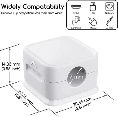 Magnetic Cable Clip Holder (6-Pack)