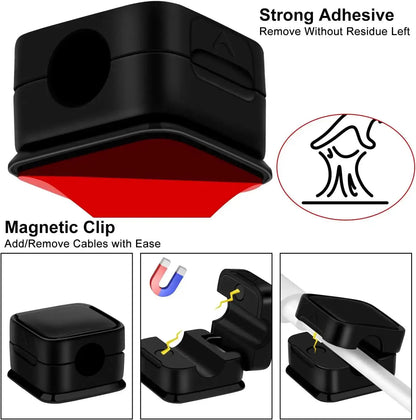 Magnetic Cable Clip Holder (6-Pack)