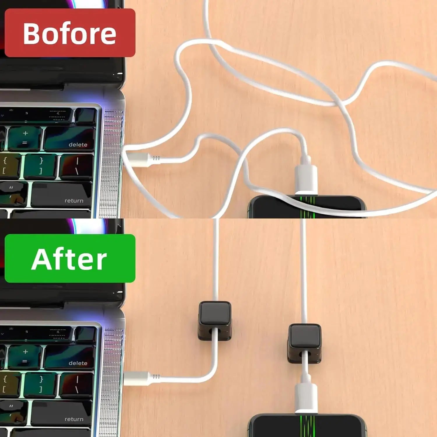 Magnetic Cable Clip Holder (6-Pack)