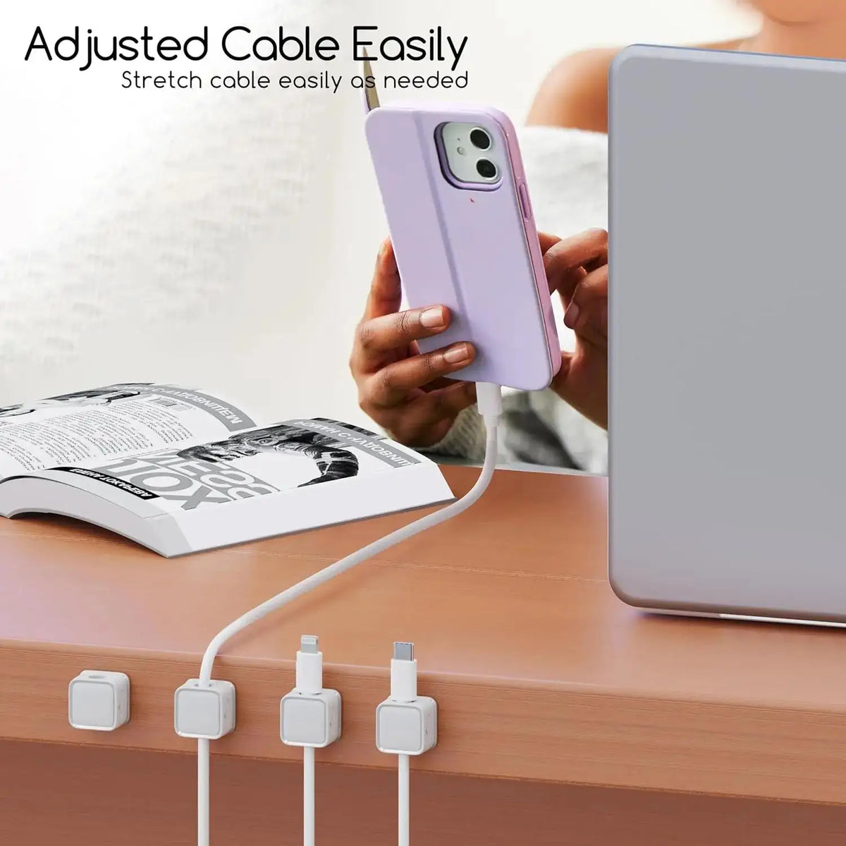 Magnetic Cable Clip Holder (6-Pack)
