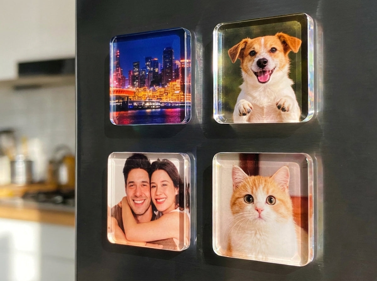 Clear Acrylic DIY Fridge Magnet Kit