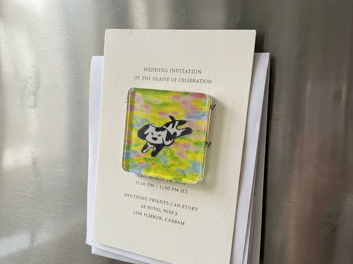 Clear Acrylic DIY Fridge Magnet Kit