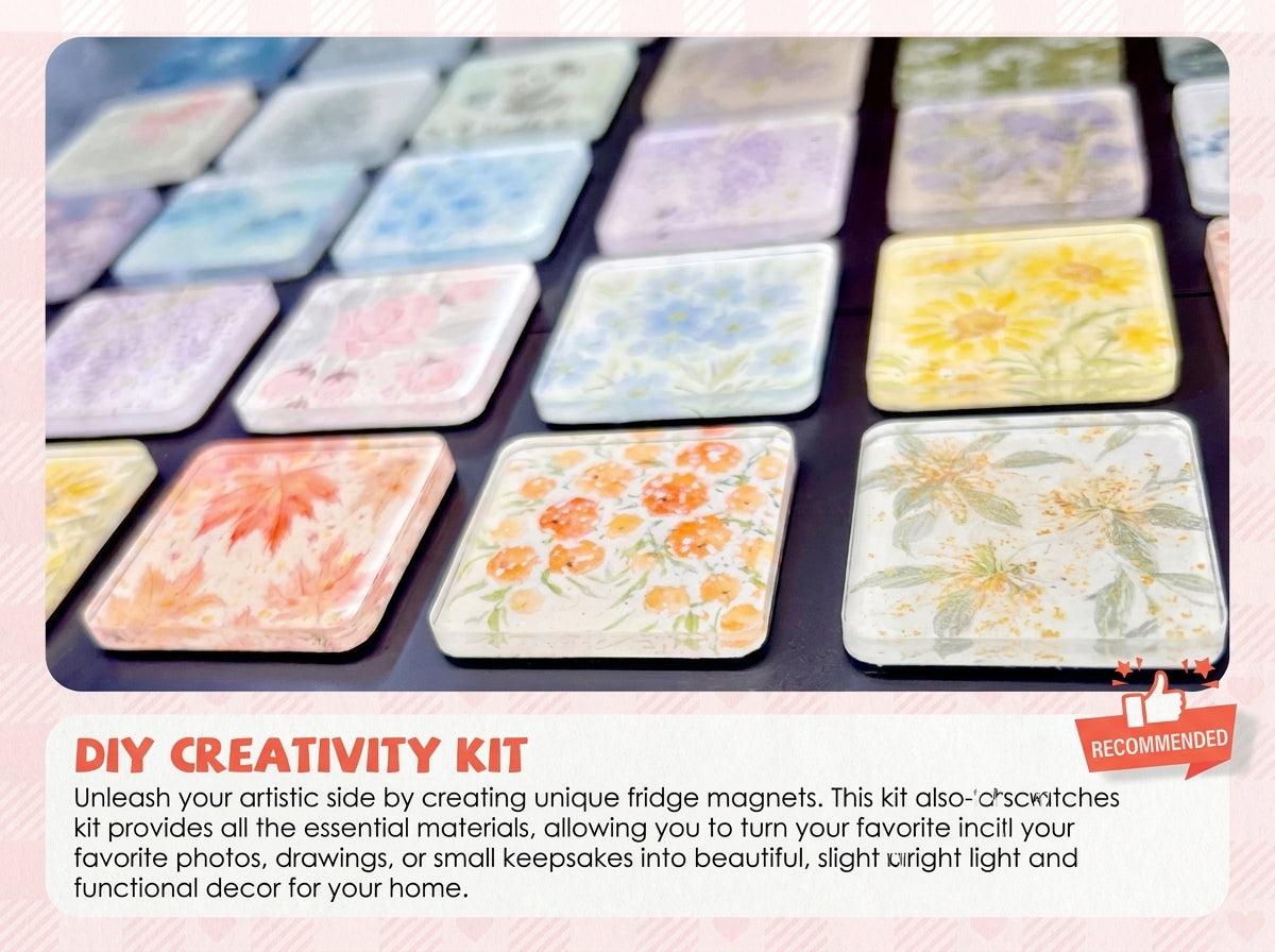 Clear Acrylic DIY Fridge Magnet Kit