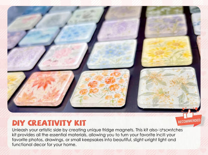 Clear Acrylic DIY Fridge Magnet Kit