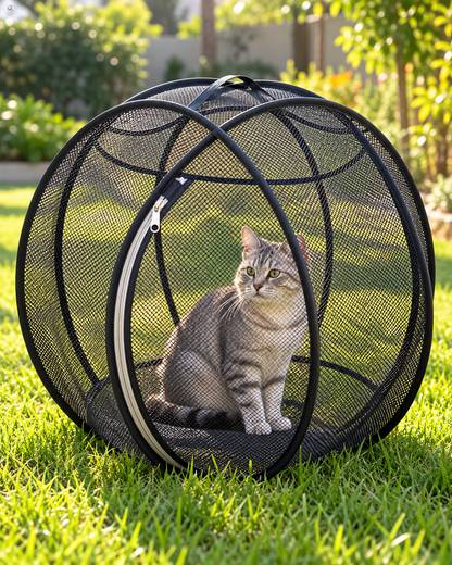 360° Panoramic Rolling Cat Playpen