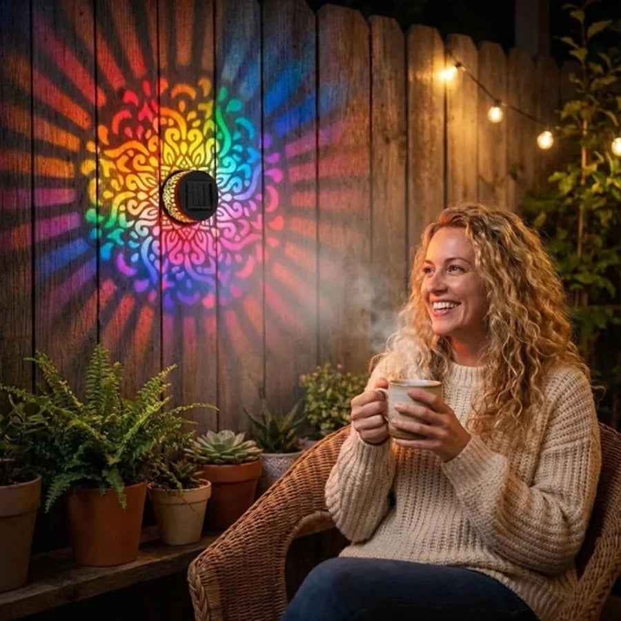 Seven-Color Changing Solar Wall Lamp